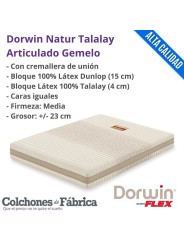 COLCHÓN DORWIN NATUR TALALAY ARTICULADO GEMELO