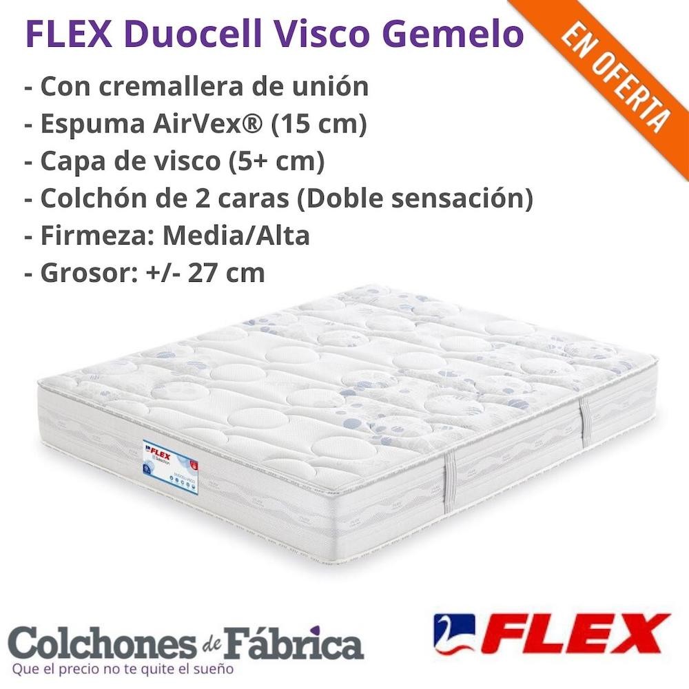 Colchón Flex Duocell Visco Gemelo