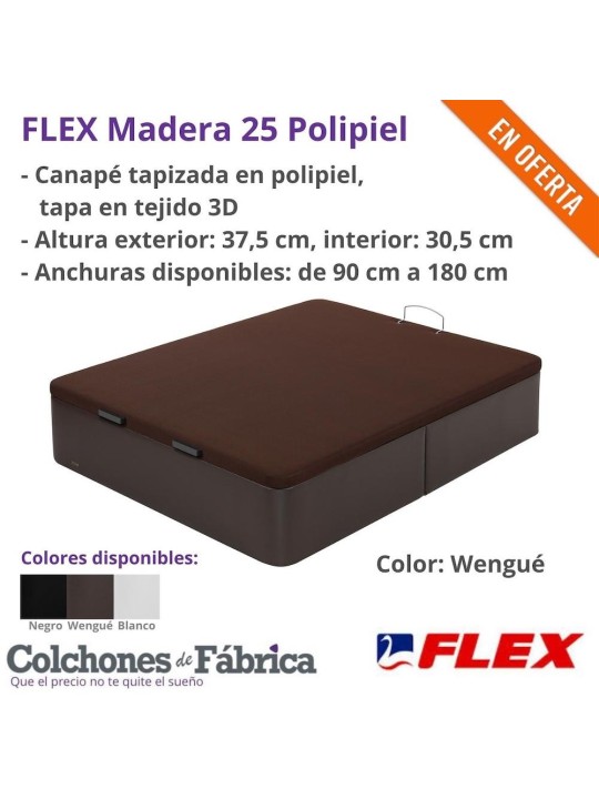 Elegante Canapé Arcón de FLEX, tapizado en polipiel