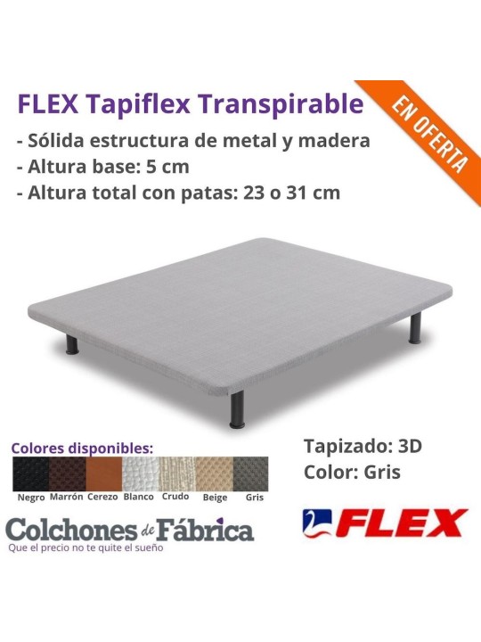 FLEX TapiFlex Base Tapizada Transpirable, da estabilidad a tu colchón de muelles FLEX TapiFlex Base Tapizada Transpirable, da estabilidad a tu colchón de muelles