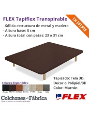FLEX TapiFlex Base Tapizada Transpirable, da estabilidad a tu colchón de muelles