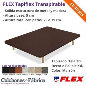 Topdormitorios - Base tapizada para colchón con Juego de Patas de Madera de  Cerezo - TAPIFLEX - Estructura metálica Cubierta de Espuma - Color 3D - 3D  WENGUÉ, 135 x 190 cm. : : Hogar y cocina