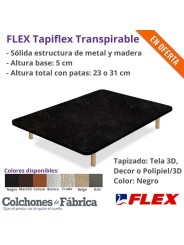 FLEX TapiFlex Base Tapizada Transpirable, da estabilidad a tu colchón de muelles