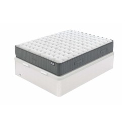 Pack Flex Nimbus Visco + Madera 25: confort, firmeza y almacenaje elegante.