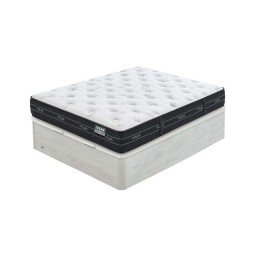 Pack Flex Nube Visco + Madera 25: confort premium y almacenamiento inteligente.