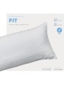 Con doble funda de algodón y microfibra, es la almohada más fresca y adaptable para quienes buscan una elevación mínima.