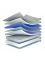 Estructura interna del Infinity FS: combinación del bloque HR PRO y lana natural para un soporte ergonómico y fresco.