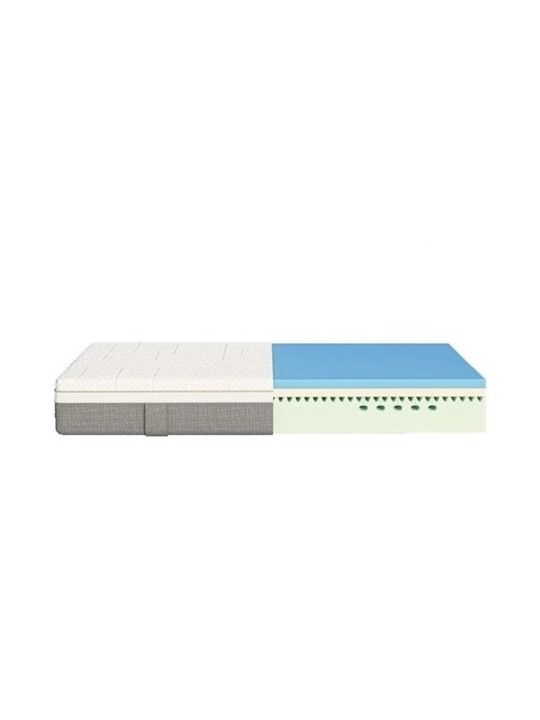 Corte transversal del Emma Body Adapt Foam que revela su núcleo de espuma HR perfilada de alta densidad.