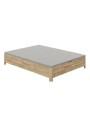 Canapé de madera Relax New Avant cerrado con tapa técnica tapizada en tejido 3D transpirable gris