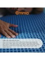 Detalle de la capa de gel AirGrid del colchón Emma Original Elite mostrando su estructura hiperelástica en forma de cuadrícula.