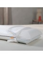 Funda transpirable de la almohada Emma Original Adapt abierta para retirar o añadir capas internas.