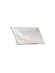 Almohada Emma Original Confort de microfibra en formato de 70x40 cm mostrando su acabado mullido y elástico.