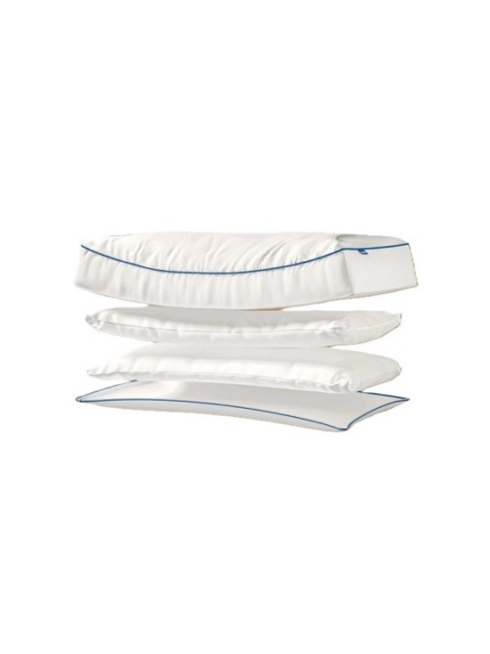 Estructura interna por capas expandidas de la almohada de microfibra Emma Original Confort.