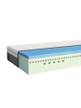 Primer plano en corte diagonal que muestra la adaptación milimétrica del núcleo de espuma viscoelástica MemoryAdapt.