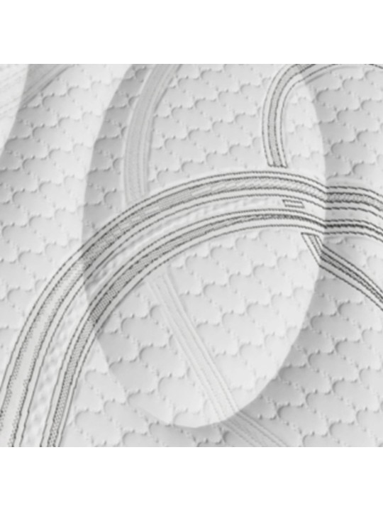 Detalle del tejido Stretch Luxe elástico en alto relieve con Sanitized AG del colchón Ergotec Naturalia