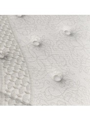 Detalle del Tejido Stretch Lino de fibra natural en la superficie del colchón Biosoja