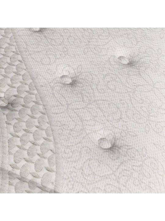 Detalle del Tejido Stretch Lino de fibra natural en la superficie del colchón Biosoja