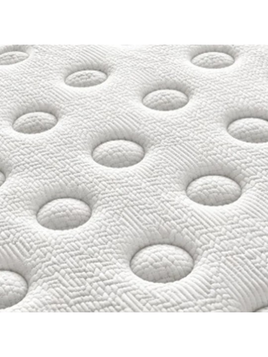 Detalle del acolchado ergonómico y tejido técnico Stretch X-Cool del colchón Origen Nube Hybrid Premium.
