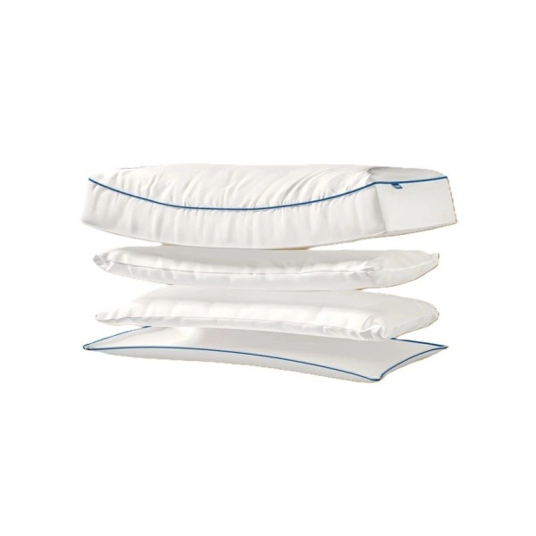 Desglose por capas del relleno mullido de microfibra de la almohada Emma Original Confort