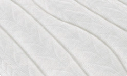 Detalle del tejido de fibra de cáñamo orgánico transpirable y antibacteriano.